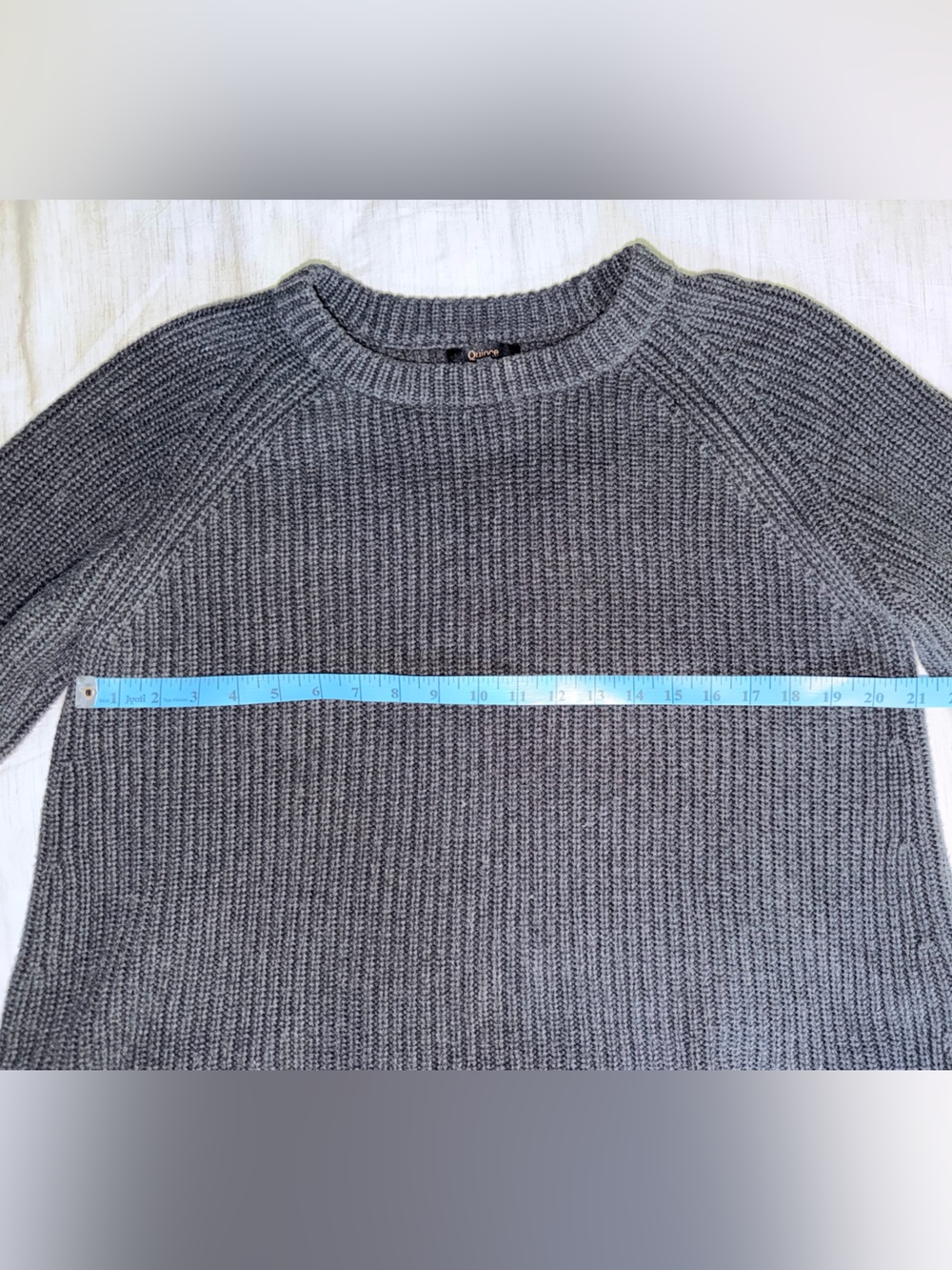 Quince 100% Cotton Crewneck Fisherman Sweater - Picture 6 of 8